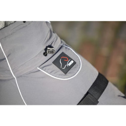 Manteau pour chien Buddy avec doublure polaire HKM Gris foncé Manteau pour chien Buddy avec doublure polaire HKM Gris foncé