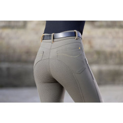 Pantalon Lyon fond intégral en silicone HKM Vert olive