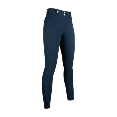 Monaco Crystal rijbroek met volledige siliconen grip HKM Donkerblauw