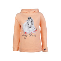 Hoody Horse Spirit HKM Abricot Orange Hoody Horse Spirit HKM Abricot Orange