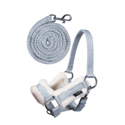 Licol et longe Hobby Horsing HKM Gris