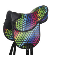 Selle pour Shetland set Colourful HKM Coeur / noir
