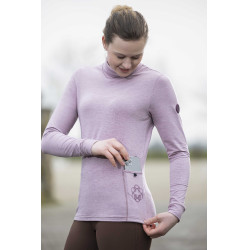 T-shirt manches longues col roulé Arctic Bay HKM Mauve Violet T-shirt manches longues col roulé Arctic Bay HKM Mauve Violet