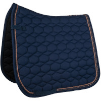 Rosegold Glamour Style Tapijt HKM Donkerblauw / roségoud