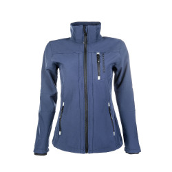 Softshell jas Sport HKM Dames en Kinderen Donkerblauw