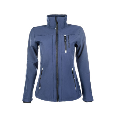 Softshell jas Sport HKM Dames en Kinderen Donkerblauw