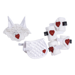Set de compétition Cuddle Pony HKM Blanc / rouge