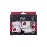 Set de compétition Cuddle Pony HKM Blanc / rouge Set de compétition Cuddle Pony HKM Blanc / rouge