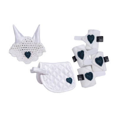 Set de compétition Cuddle Pony HKM Blanc / bleu foncé
