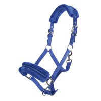 Nylon halster Glitter gevoerd met fleece HKM Koningsblauw