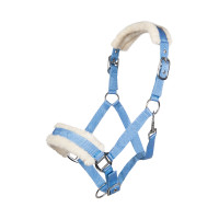 Licol Bischofshofen rembourrage Teddy HKM Bleu ciel Licol Bischofshofen rembourrage Teddy HKM Bleu ciel