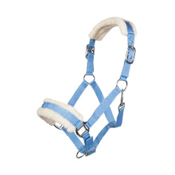Licol Bischofshofen rembourrage Teddy HKM Bleu ciel