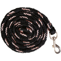 Longe Rosegold avec mousqueton HKM Noir / or rose