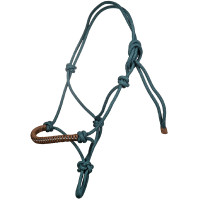 Licol éthologique Strass HKM Pétrole / marron Bleu Licol éthologique Strass HKM Pétrole / marron Bleu