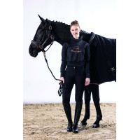 Longe Rosegold Glamour Style mousqueton antip. HKM Noir / or rose