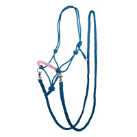 Licol éthologique Strass avec rênes / longes HKM Azur / rose Bleu Licol éthologique Strass avec rênes / longes HKM Azur / rose Bleu