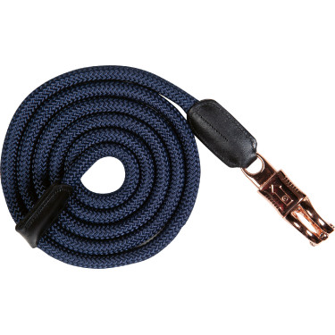 Longe Rosegold Glamour Style mousqueton antip. HKM Bleu foncé / or rose Bleu marine Longe Rosegold Glamour Style mousqueton antip. HKM Bleu foncé / or rose Bleu marine
