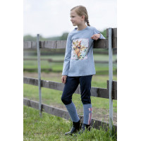 Polo à manches longues Sweet Dreams HKM Bleu pâle Polo à manches longues Sweet Dreams HKM Bleu pâle