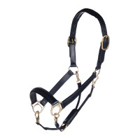 Licol en cuir Gold HKM Noir