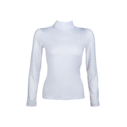 Polo de concours Monaco manches longues HKM Blanc