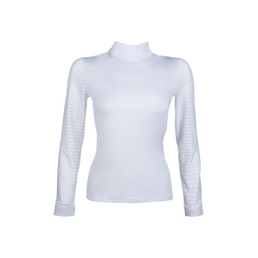 Polo de concours Monaco manches longues HKM Blanc