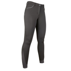 Broek Equilibrio Style met volledige siliconen zitvlak HKM Donkerbruin