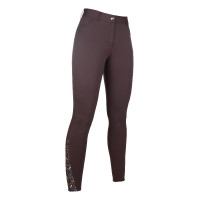 Pantalon Allure fond intégral en silicone HKM Marron foncé Pantalon Allure fond intégral en silicone HKM Marron foncé