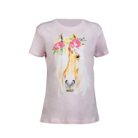 T-shirt kinderen Flower Horse HKM Roze