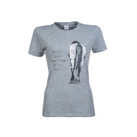 T-shirt Paarden laten Hoefafdrukken HKM Lichtgrijs / gemêleerd T-shirt Paarden laten Hoefafdrukken HKM Lichtgrijs / gemêleerd