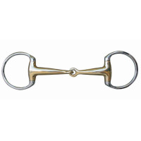 Mors à olive 16 mm maillechort et anneaux inox HKM Couleur indicative