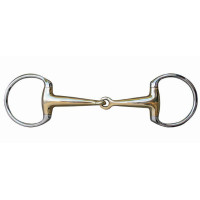 Olijfbit 18 mm nieuwzilver met roestvrijstalen ringen HKM Indicatieve kleur Transparant