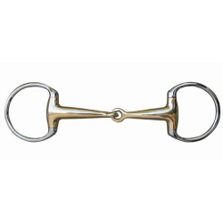 Olijfbit 18 mm nieuwzilver met roestvrijstalen ringen HKM Olijfbit 18 mm nieuwzilver met roestvrijstalen ringen HKM