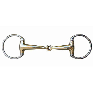 Olijfbit 18 mm nieuwzilver met roestvrijstalen ringen HKM Olijfbit 18 mm nieuwzilver met roestvrijstalen ringen HKM