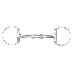 Mors double brisure 18 mm en inox HKM Couleur indicative Transparent