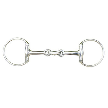 Mors double brisure 18 mm en inox HKM Couleur indicative Transparent