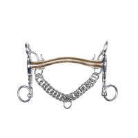 Mors de bride en maillechort 16 mm chaîne 5 cm HKM Couleur indicative Transparent Mors de bride en maillechort 16 mm chaîne 5 cm HKM Couleur indicative Transparent