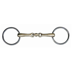 Mors in nieuwzilver dubbele breuk 14 mm HKM Mors in nieuwzilver dubbele breuk 14 mm HKM