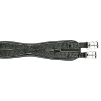 Elastische PVC-singel met stiksels HKM Zwart
