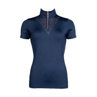 Functioneel T-shirt Rosegold Glamour Style HKM Donkerblauw Functioneel T-shirt Rosegold Glamour Style HKM Donkerblauw