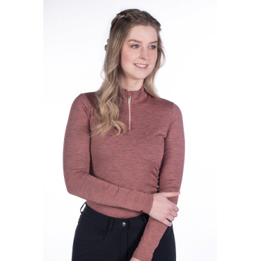Functioneel T-shirt Rosewood Melange HKM Functioneel T-shirt Rosewood Melange HKM