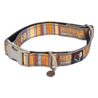 Hondenhalsband Anam Cara bedrukt HKM Taupe / goudgeel