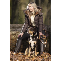 Dressuurlijn voor honden Anam Cara touw HKM Brandy Bruin