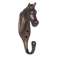 Aluminium hoofdstelhanger paard HKM Brons Bruin Aluminium hoofdstelhanger paard HKM Brons Bruin
