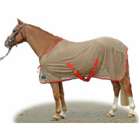 Vliegendeken Santos HKM Beige / rood Vliegendeken Santos HKM Beige / rood