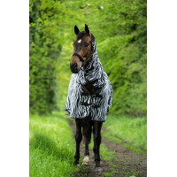 Zebra vliegen-deken en halsstuk HKM Wit / zwart Zebra vliegen-deken en halsstuk HKM Wit / zwart