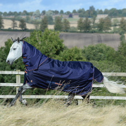 Couverture Bucas Therapy Turnout Light 50g 1680D Marine / orange Bleu Couverture Bucas Therapy Turnout Light 50g 1680D Marine / orange Bleu