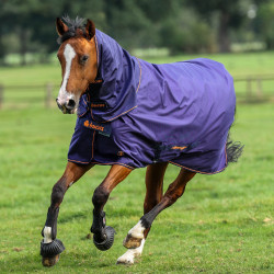 Bucas Therapy Turnout Light 50g deken Marine / oranje Blauw Bucas Therapy Turnout Light 50g deken Marine / oranje Blauw