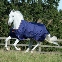 Couverture Bucas Therapy Turnout 150g 1680D Marine / orange Bleu Couverture Bucas Therapy Turnout 150g 1680D Marine / orange Bleu