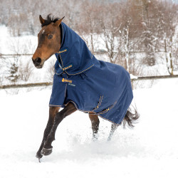 Nekstuk Bucas Irish Combi Neck 300g Marine / goudkleurig Blauw Nekstuk Bucas Irish Combi Neck 300g Marine / goudkleurig Blauw