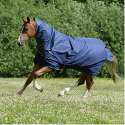 Couverture Bucas Irish Turnout Light 50g 1200D Marine / doré Bleu Couverture Bucas Irish Turnout Light 50g 1200D Marine / doré Bleu